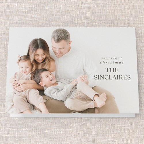 Delicate Charm Holiday Card, Grey, 5x7 Folded, Write Your Own, Matte, Folded Smooth Cardstock, Square, Chinchilla