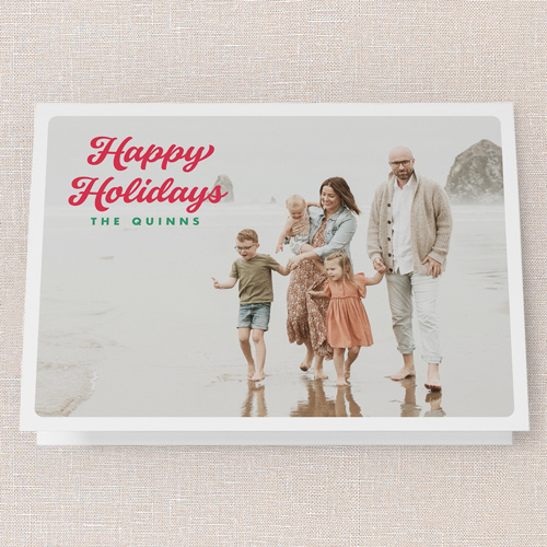 Retro Merry Cheer Holiday Card, White, 5x7 Folded, Holiday, Matte, Folded Smooth Cardstock, Square, White