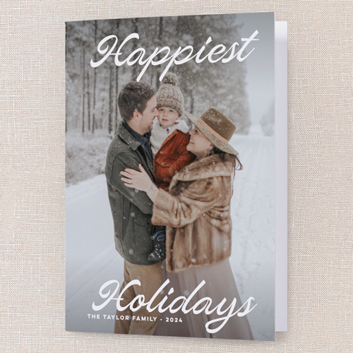 Retro Rave Holiday Card, White, 5x7 Folded, Holiday, Matte, Folded Smooth Cardstock, Square, White