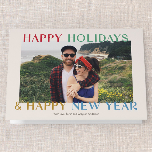 Tonal Frame Holiday Card, Beige, 5x7 Folded, Holiday, Matte, Folded Smooth Cardstock, Square, Rye