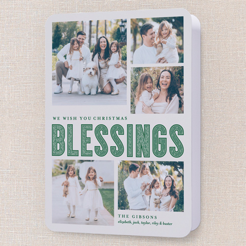 Pattern Type Holiday Card, Grey, 5x7 Folded, Religious, Matte, Folded Smooth Cardstock, Rounded, Whisper Gray