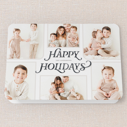 Painted Penmanship Holiday Card, Black, 5x7 Folded, Holiday, Matte, Folded Smooth Cardstock, Rounded, Black