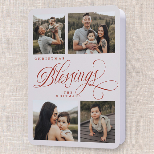 Modern Year Holiday Card, Red, 5x7 Folded, Religious, Matte, Folded Smooth Cardstock, Rounded, Red