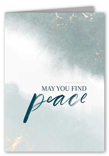 Finding Peace Sympathy Card, Green, 5x7 Folded, Matte, Folded Smooth Cardstock, Square