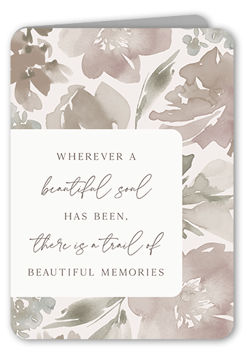Grey Condolence Card For Friend