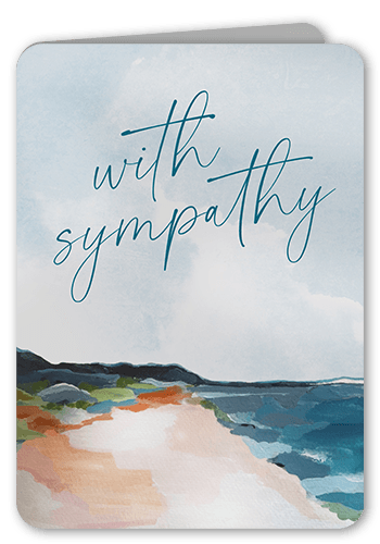Serene Scenes Sympathy Card, Blue, 5x7 Folded, Matte, Folded Smooth Cardstock, Rounded, Blue