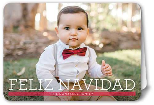 Navidad Sencilla 5x7 Folded Tarjeta de Navidad Holiday Card by Yours Truly | Shutterfly