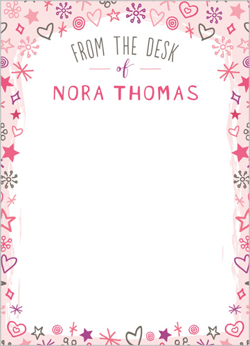 Delightful Doodle 5x7 Notepad, Pink, Matte