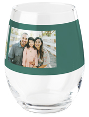 Mr & Mrs Neutral Printed Wine Glass by Shutterfly