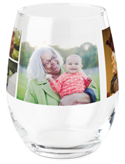 Mr & Mrs Neutral Printed Wine Glass by Shutterfly