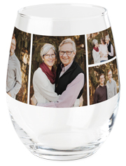 gallery of five printed wine glass