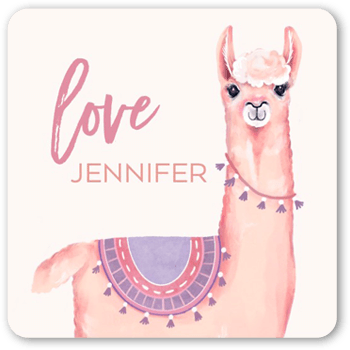 Mama Llama Stickers, Pink, Stickers
