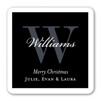 Simple Initial Stickers, StickersBlack