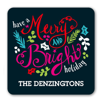 Bright Holiday Stickers, -Black-Stickers