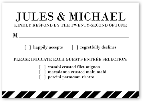 Enchanted Ending Wedding Response Card, White, Matte, Pearl Shimmer Cardstock, Square, White