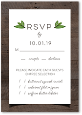 encircled in love wedding response card
