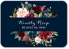 exquisite bouquet wedding response card