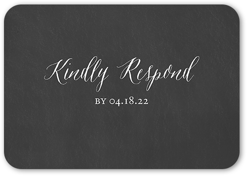 Heart Wreath Wedding Response Card, White, Pearl Shimmer Cardstock, Rounded, White