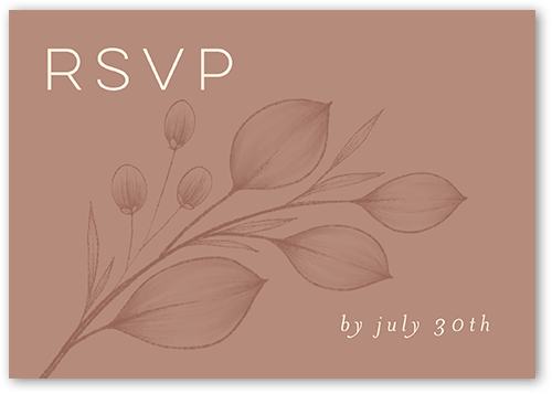 Novel Matrimony Wedding Response Card, Beige, Matte, Pearl Shimmer Cardstock, Square, Pueblo