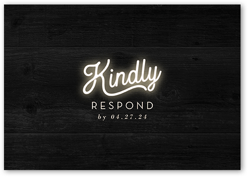 Always and Forever Wedding Response Card, Grey, Matte, Signature Smooth Cardstock, Square, Charcoal