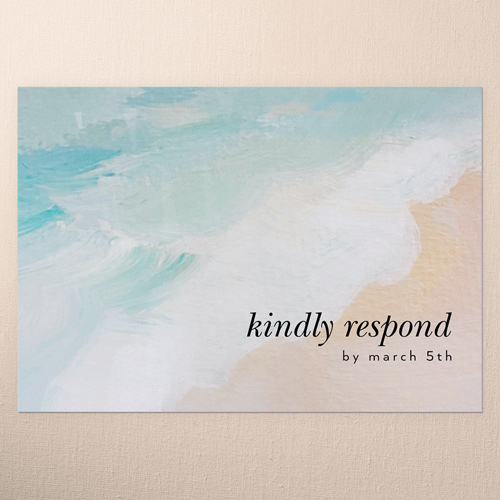 Tropical Tradition Wedding Response Card, Beige, Matte, 100% Recycled Cardstock , Square, Nectar