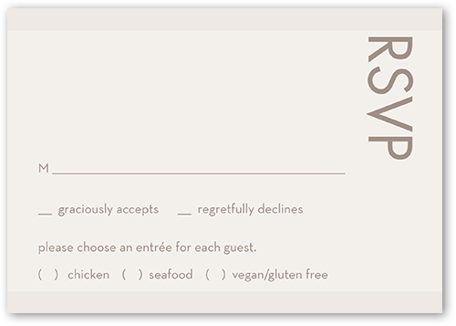 Softly Together Wedding Response Card, Grey, Matte, Signature Smooth Cardstock, Square