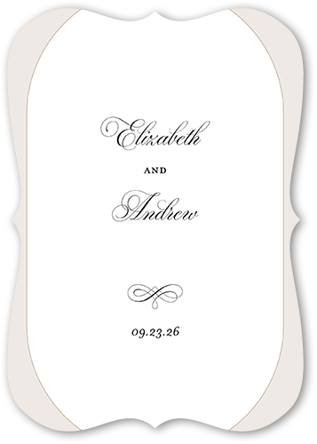 Elegant Essence Wedding Response Card, Gray, Signature Smooth Cardstock, Bracket