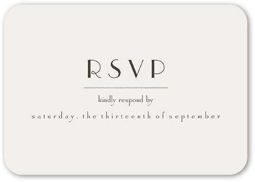 Gracious Gathering Wedding Response Card, Gray, 100% Recycled Cardstock , Rounded, Gray