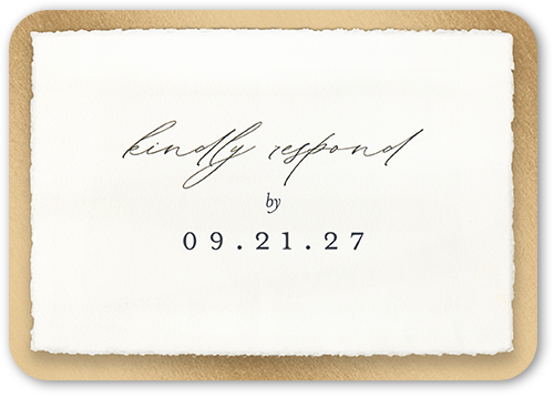 Unforgettable Union Wedding Response Card, White, 100% Recycled Cardstock , Rounded, White