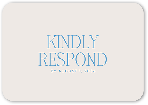 Majestic Marriage Wedding Response Card, Blue, 100% Recycled Cardstock , Rounded, Blue