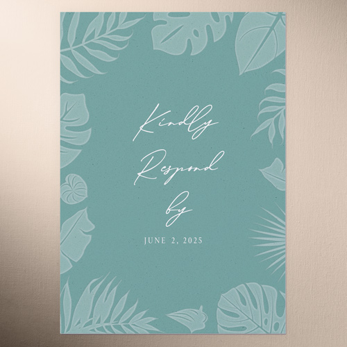 Regional Icons Wedding Response Card, Green, Matte, 100% Recycled Cardstock , Square