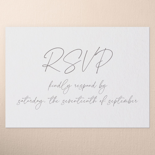 All Script Wedding Response Card, none, White, Write Your Own Greeting, Matte, 100% Recycled Cardstock , Square