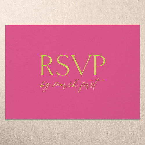 Editable Edition Wedding Response Card, Pink, Write Your Own, Matte, 100% Recycled Cardstock , Square, Blush