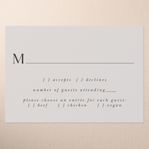 Wooden Wonders Wedding Response Card, Brown, Matte, Pearl Shimmer Cardstock, Square
