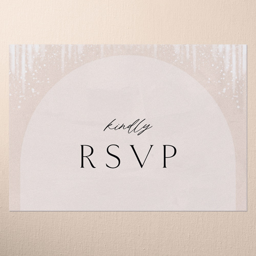 Shimmering Serenity Wedding Response Card, Beige, Matte, Signature Smooth Cardstock, Square