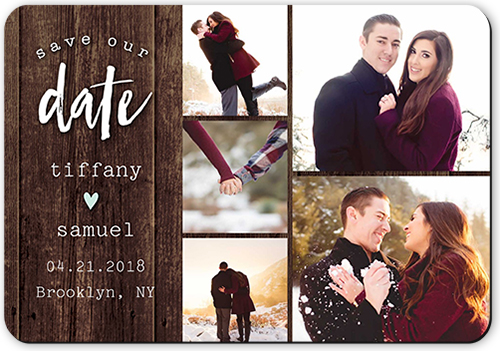 Our Journey Save The Date, Brown, Magnet, Matte