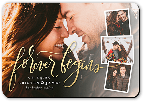 Pictured Forever Save The Date, Beige, Magnet, Matte