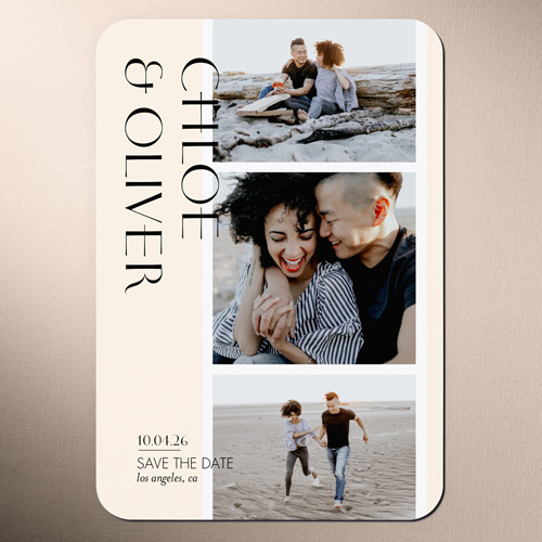 Together Soon Save The Date, Beige, Magnet, Matte