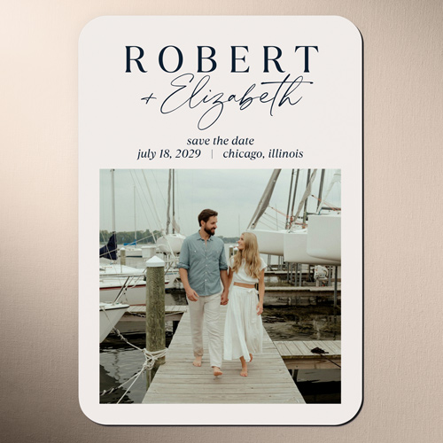 Novel Keepsake Save The Date, Beige, Magnet, Matte, Nude