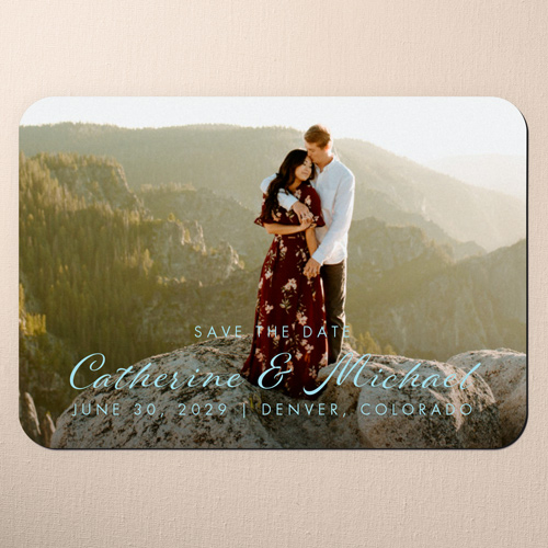 Modern Romance Save The Date, Blue, Magnet, Matte, Spa