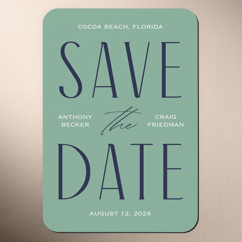 Grand Strand Save The Date, none, Green, Magnet, Matte, Mantis