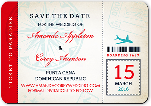 photo of Ticket To Paradise Save The Date