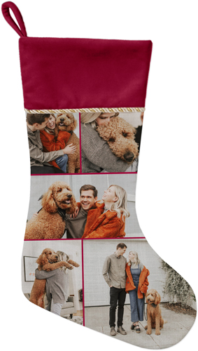 Gallery of Five Christmas Stocking, Red, Red