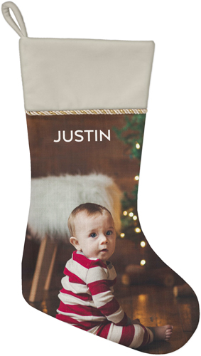 Photo Gallery Christmas Stocking, Natural, Multicolor