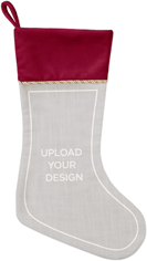 upload your own design christmas stocking