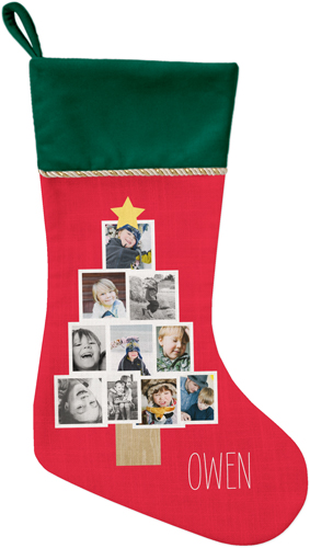 Christmas Tree Christmas Stocking, Green, Red