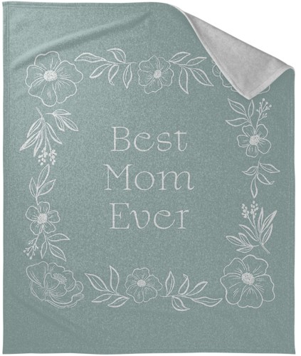 Best Mom Flowers Sweatshirt Blanket, Sweatshirt, 50x60, Multicolor