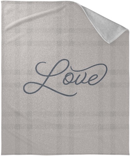 Plaid Love Script Sweatshirt Blanket, Sweatshirt, 50x60, Multicolor