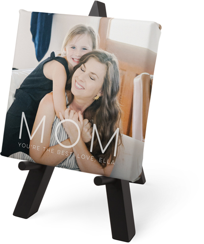 Mom Overlay Tabletop Canvas Print, 6x6, No Frame, Tabletop Canvas, White, white