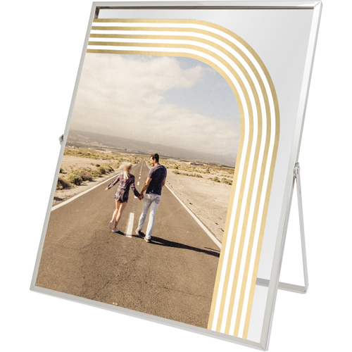Golden Arches Tabletop Floating Framed Print, 8x10, Silver, White